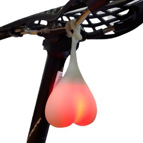 Bike Tail Light, Heart Shape Bicycle Rear Light Reflector for Night Riding, Funny Bicycle Accessory for Adults Kids, Warning Light for Road Mountain E-Bikes Scooter