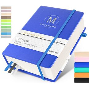 Journal Notebook, 366 Pages 5.6 in x 8.3 in, 100 GSM Thick Paper Lined Journal, Small Hardcover Notebook for Work, School, Note Taking, Travel Diary