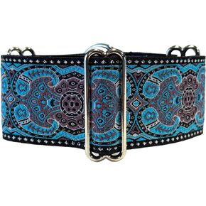 Martingale Dog Collar for Greyhound Saluki Whippet and Other Breeds with Similar Neck 2In Wide (XL 17In 22In), Blue, XL 17In 22In