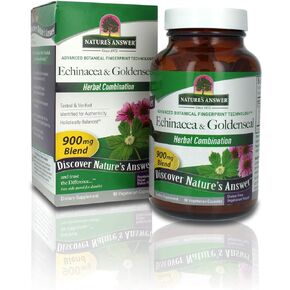 Nature's Answer Echinacea & Goldenseal | Dietary Supplement | Supports a Healthy Immune System | Non-GMO & Kosher Certified | Vegetarian/Vegan Capsules 90ct