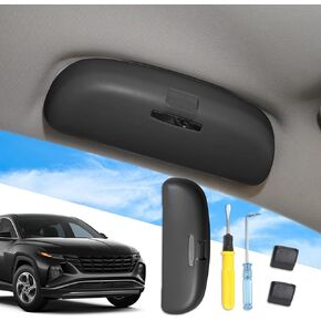 SXCY مناسب لـ 2024 2023 Hyundai Tucson Accessories النظارات حامل صندوق مخصص صالح 2023 Tucson Accessories 2024 Santa Cruz النظارات الشمسية حامل حافظة لـ 2024 Tucson Grab Handle Storage Box Nonslip Black Mat