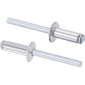 uxcell Blind Rivets Aluminum 6mm Diameter 20mm Grip Length Silver Tone 50pcs