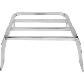 Rear Carrier, Heavy Duty Chrome Metal Easy Installation Rustproof Strong Rear Sissy Bar Luggage Rack for Motorcycle