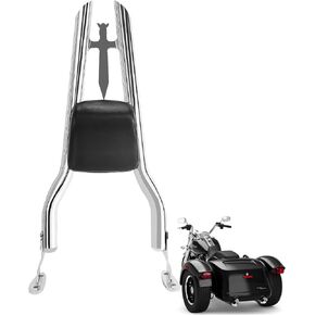 27" Chrome Freewheeler Sissy Bar Pad For Harley Davidson FLRT Freewheeler/Road Glide 3 FLTRT 2015 2016 2017 2018 2019 2020 2021 2022 2023 2024