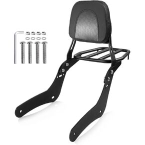 Sissy Bar Luggage Rack for Honda 500, Detachable Rear Passenger Backrest with Remove Holder Shelf Carrier Compatible with Rebel 300 Rebel 500 CMX 300 CMX 500 2017-2024