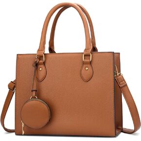 KKXIU Purses and Handbags for Women Vegan Leather Tote Shoulder Bag Ladies Top Handle Satchel with Coin Purse