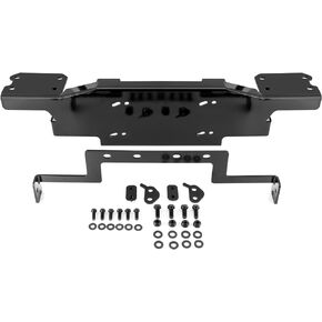 Wsays Winch Mounting Bracket Kit 13,000lbs Front Bumper Winch Mount Plate Compatible with 2018-2023 Jeep Wrangler JL/JLU & Gladiator with Metal Bumper