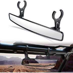 Nilight UTV Rear View Mirror 15" Wide Clear Convex Center Mirror with 3/4 1.75" or 2" Clamps for Polaris RZR PRO XP R Pioneer Can Am Commander Maverick Kawasaki, 2 Years Warranty