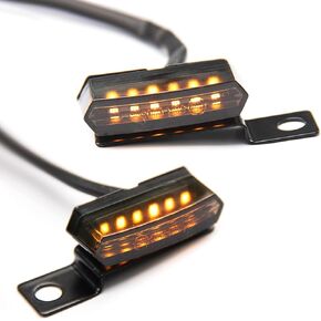 Sequential Handlebar Turn Signal for Motorcycle - Motorbike Blinker, LED Blink Indicator, Side Mirror Compatible with Harley Harley Iron, Fat Boy, Bobber, Softail, Touring, Sportster