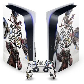 Head Case Designs Officially Licensed Suicide Squad: Kill The Justice League Poster Key Art Vinyl Faceplate Gaming Skin Decal Compatible With Sony PlayStation 5 PS5 Disc Console & DualSense Controller