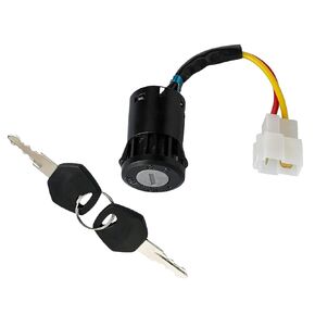 Ignition Key Switch Lock 2 Wire Power Start Switch Starter Switch with 2 Keys On-Off for Children Electric Ride on Toys Replacement Parts Door Lock Accessory