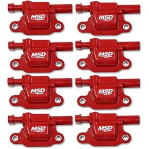 MSD Coils, 14 & up GM V8 Red Square Set of 8