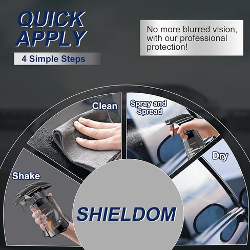رذاذ مضاد للضباب وبخاخ طارد للماء مزيل ضباب السيارة مضاد للماء لزجاج السيارات والزجاج الأمامي للحماية من الضباب والمطر والثلج - عبوة من قطعتين in Kuwait