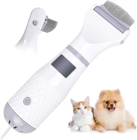 فرشاة العناية بالحيوانات الأليفة مع مكنسة كهربائية، فرشاة شعر للتساقط، فرشاة العناية بالقطط والكلاب، مزيل شعر الحيوانات الأليفة منخفض الضوضاء in Kuwait