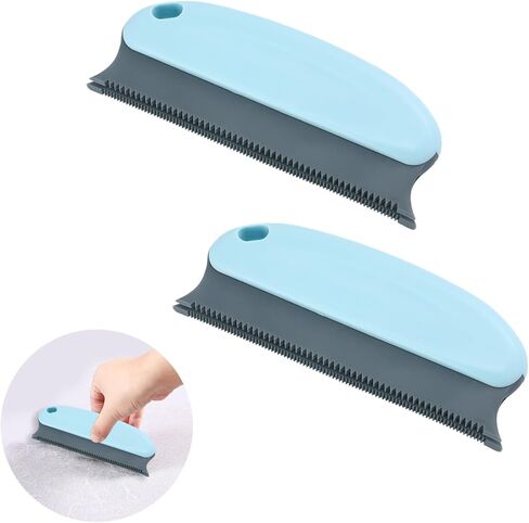 2 Pcs Pet hair remover brush| Cat,Dog hair Cleaning Remover Brush| pet hair removal tool for couch, carpet, furniture, Bedding, car| Pet hair rake carpet in Kuwait