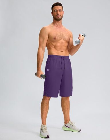 G Gradual Men's Athletic Shorts with Pockets 9" / 11" Long Basketball Shorts Lightweight Quick Dry Gym Workout Shorts for Men in Saudi Arabia