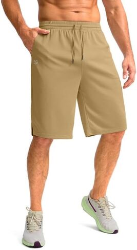 G Gradual Men's Athletic Shorts with Pockets 9" / 11" Long Basketball Shorts Lightweight Quick Dry Gym Workout Shorts for Men in Saudi Arabia