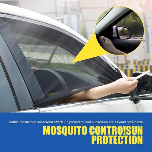 4 Pack Car Side Window Shades, 26.3In x 27.5In Front Side Windows Heat Insulation Cover, 21.2In x 31.1In Rear Side Windows UV Reflector, Universal Foldable Blackout Panel (Black #Car) in Saudi Arabia