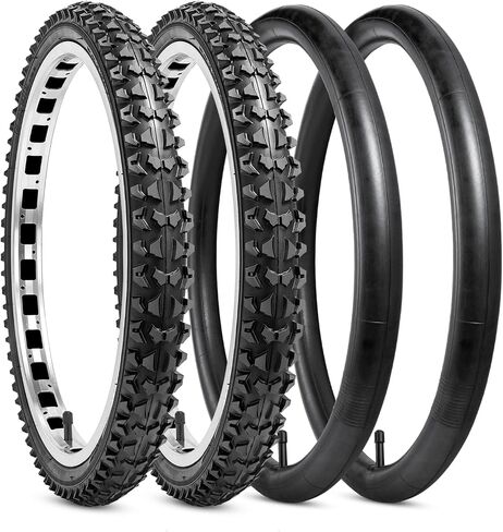 إطارات دراجة YUNSCM مقاس 18 بوصة مقاس 18x2.10/54-355 و18 بوصة مع شريطين حافة متوافقين مع دراجة الطرق الجبلية/الطرق الوعرة 18x1.90 18x1.95 18 x 2.0 18 x 2.1 18x2.125 18x2.20 إطارات وأنابيب الدراجات (ف-1001أ) in Saudi Arabia