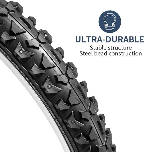 إطارات دراجة YUNSCM مقاس 18 بوصة مقاس 18x2.10/54-355 و18 بوصة مع شريطين حافة متوافقين مع دراجة الطرق الجبلية/الطرق الوعرة 18x1.90 18x1.95 18 x 2.0 18 x 2.1 18x2.125 18x2.20 إطارات وأنابيب الدراجات (ف-1001أ) in Saudi Arabia
