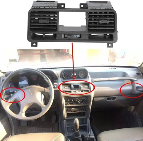 Qiilu Front AC Vent, Interior Center Console Air Vent Dashboard AC Ventilation Conditioning Outlet MR308038 Front Air Grille for Mitsubishi Pajero Montero Shogun V31 V32 V33 in Saudi Arabia