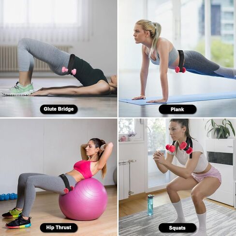 حزام دفع الورك، سهل الاستخدام مع الدمبل وأجراس كيتل بيل والألواح وحزام تمرين الورك مع بطانة مقاومة للانزلاق للصالة الرياضية والتدريبات المنزلية in Kuwait