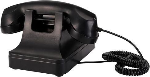 Yopay هاتف أرضي دوار كلاسيكي، هواتف منزلية عتيقة مع وظيفة ميكانيكية ومكبر صوت للمنزل والمكتب والفندق والبار، أسود قديم in Kuwait