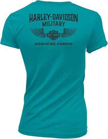 Harley-Davidson Military - Women's Jade Round Neck Graphic T-Shirt - Bagram Air Base | Scribble Pop in Saudi Arabia