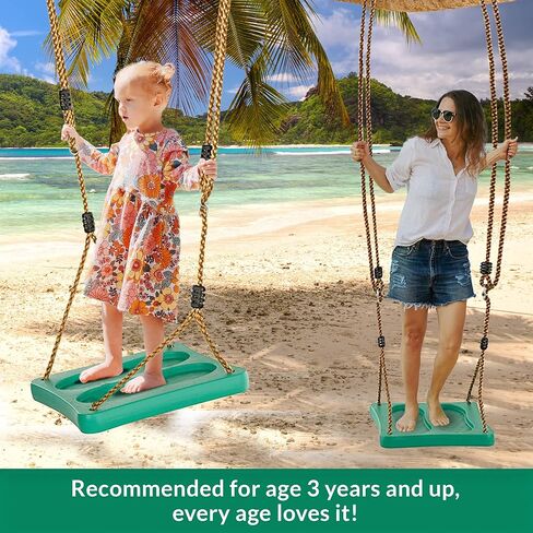 Machrus Swingan أرجوحة واقفة فريدة من نوعها مع حبال قابلة للتعديل - مجمعة بالكامل - أخضر in Kuwait