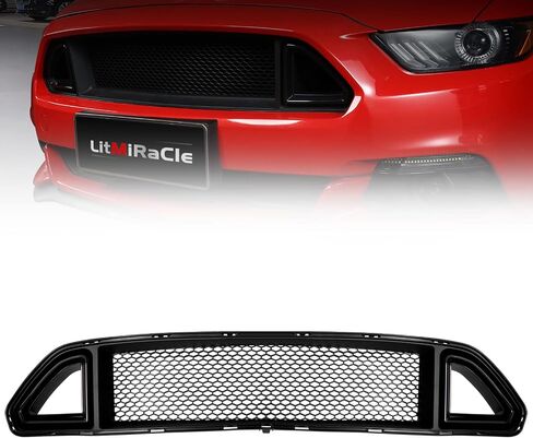 الشبكات وواقيات الشبكة - شبكة شبكة المصد الأمامي العلوي، متوافقة مع 15-17 موستانج GT EcoBoost، أسود in Kuwait