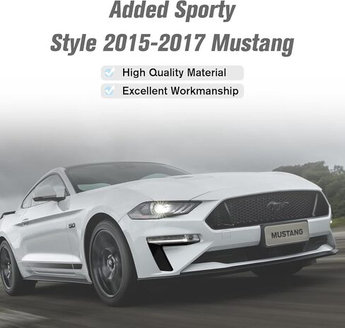 الشبكات وواقيات الشبكة - شبكة شبكة المصد الأمامي العلوي، متوافقة مع 15-17 موستانج GT EcoBoost، أسود in Kuwait