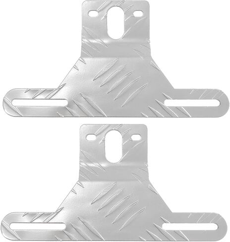 Aluminum License Plate Light Bracket, Auto License Plate Holder Bracket with Light Mount, Universal Vehicle Accessories for Mounting Bracket Trailers, Trucks, Cars (1 PC, Silver) in Saudi Arabia