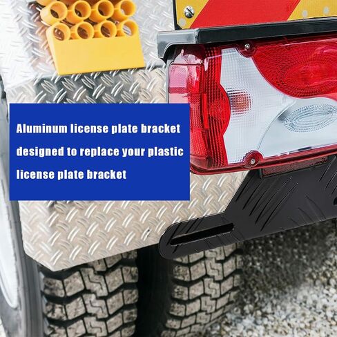 Aluminum License Plate Light Bracket, Auto License Plate Holder Bracket with Light Mount, Universal Vehicle Accessories for Mounting Bracket Trailers, Trucks, Cars (1 PC, Silver) in Saudi Arabia