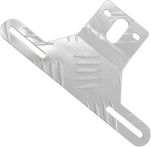 Aluminum License Plate Light Bracket, Auto License Plate Holder Bracket with Light Mount, Universal Vehicle Accessories for Mounting Bracket Trailers, Trucks, Cars (1 PC, Silver) in Saudi Arabia