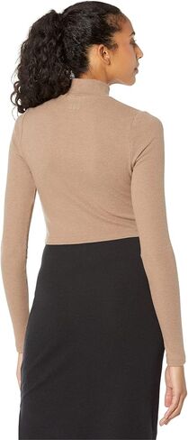 UGG Women's Nimah Ribbed Mock Neck Top Shirt, Tortoise, Small in Saudi Arabia