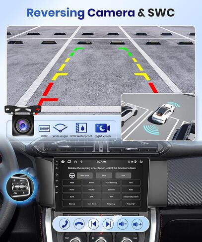 【2+64G】 لسيارة Toyota GT86/Subaru BRZ Scion FRS 2012-2016 Android 13 ستيريو راديو السيارة، Carplay Android Auto 9 بوصة شاشة بلوتوث مستقبل صوت السيارة GPS واي فاي كاميرا احتياطية FM/RDS HiFi SWC in Kuwait