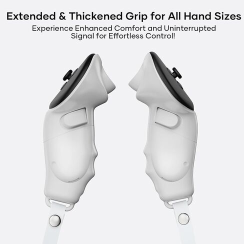 مقابض التحكم المغناطيسية المحسنة من HASALASO لجهاز Meta Quest 3 - قم بتحويل تجربة ألعاب الواقع الافتراضي الخاصة بك - رمادي in Saudi Arabia
