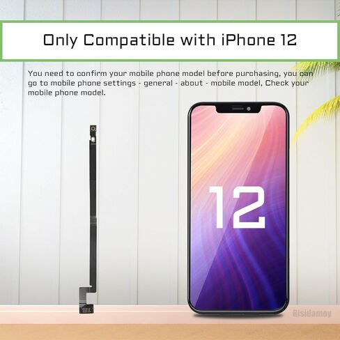 for iPhone 12 US Version GPS Antenna Flex Cable Replacement for iPhone12 Signal GPS Antenna Cover with Repair Fix Tool Screwdriver Crowbar and Screw Pads for A2172 in Saudi Arabia