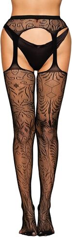 المرأة عالية الخصر الجوارب جوارب شبكية الفخذ العليا جوارب طويلة حجم كبير جوارب شبكية للنساء فستان in Kuwait