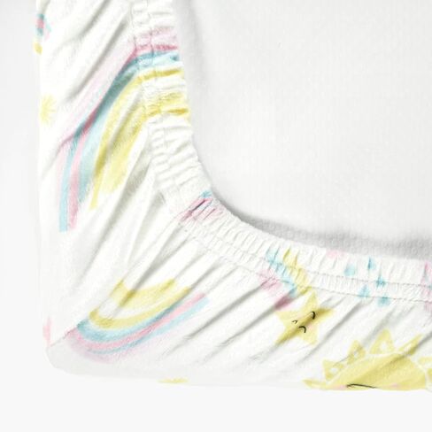 Lush Decor Sunshine Rainbow Soft & Plush Changing Pad Cover, 32" x 16", Yellow in Saudi Arabia
