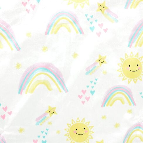 Lush Decor Sunshine Rainbow Soft & Plush Changing Pad Cover, 32" x 16", Yellow in Saudi Arabia