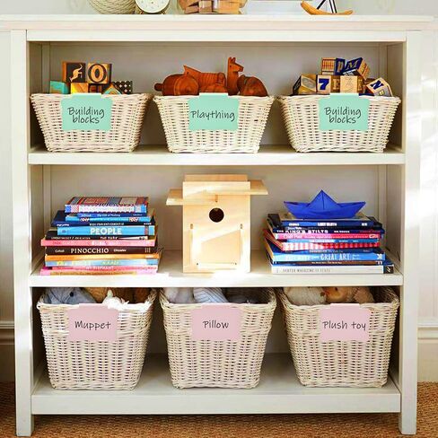 20pcs Basket Labels Clip, Plastic Basket Labels Clip on with 2pcs Writing Tool Storage Bin Labels Clip on Basket Label Holder for Storage Bins Box Organization in Saudi Arabia