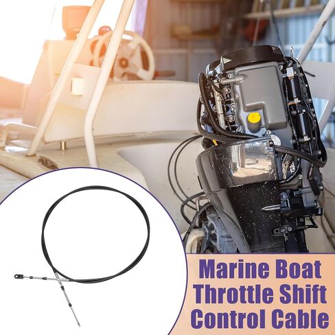 ACROPIX Universal 300cm 10FT 33C/3300 Marine Boat Throttle Shift Control Cable Black with Fastening Head for Yamaha Outboard Engine - Pack of 1 in Saudi Arabia