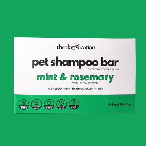 Organic and Natural Pet Shampoo Bar, Shampoo for Dogs and Cats, for Puppies, Fragrance Free, Eco-Friendly, Gentle, Extra Moisturizing for Shiny Coat - Almond and Goat Milk 4.4 Oz in Saudi Arabia
