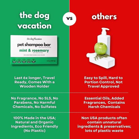Organic and Natural Pet Shampoo Bar, Shampoo for Dogs and Cats, for Puppies, Fragrance Free, Eco-Friendly, Gentle, Extra Moisturizing for Shiny Coat - Almond and Goat Milk 4.4 Oz in Saudi Arabia