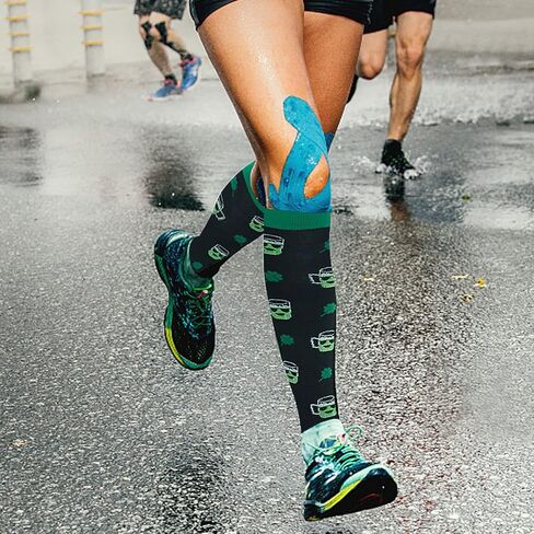 Wide Calf Compression Socks for Women Men Plus Size Compression Socks Knee High Stockings Support Circulation in Kuwait