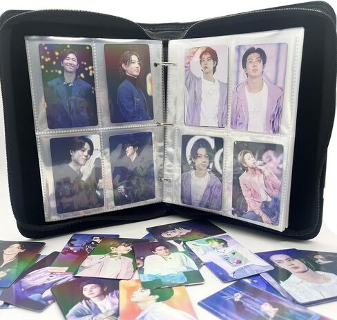 حافظة بطاقات الصور الفوتوغرافية من Kpop SKZoo Merch، كتاب حامل بطاقات الصور الفوتوغرافية ذو 400 جيب كرتوني لطيف مع ألبوم صور بأكمام لحامل بطاقات الصور الضالة (SKZ) in Kuwait