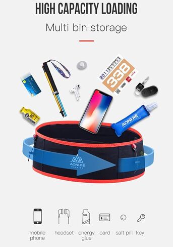 AONIJIE Lovtour Running Belt Waist Pack, Flip Waist Belt,with 250ml Soft Water Bottle Free and Lightweight for Marathon Climbing Jogging Cycling Workout Fitness Mobile Phone Holder in Saudi Arabia