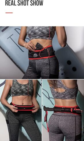 AONIJIE Lovtour Running Belt Waist Pack, Flip Waist Belt,with 250ml Soft Water Bottle Free and Lightweight for Marathon Climbing Jogging Cycling Workout Fitness Mobile Phone Holder in Saudi Arabia