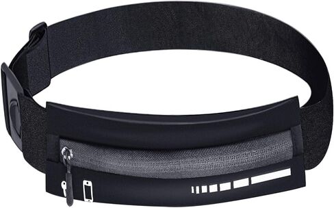 quwei حزام الجري النحيف للنساء والرجال هدية، حزام الخصر للعدائين مع شريط عاكس، حامل هاتف حزمة فاني للركض، حزام الحقيبة الجري قابل للتعديل للمشي لمسافات طويلة وركوب الدراجات in Kuwait